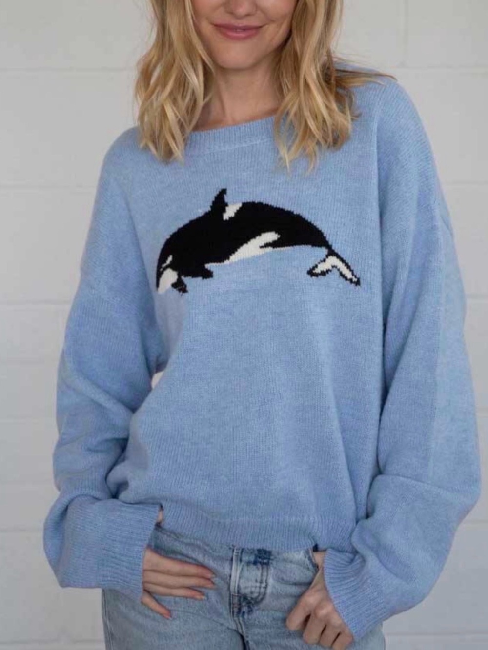 Things Between ‘Whale Then’ Sweater NWT Graphic Orca Long Sleeve Crew Neck L